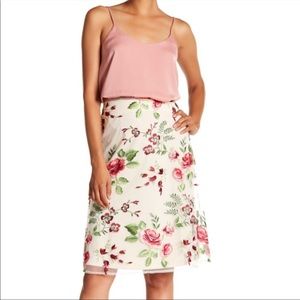 eci New York | A-line embroidered Floral Skirt